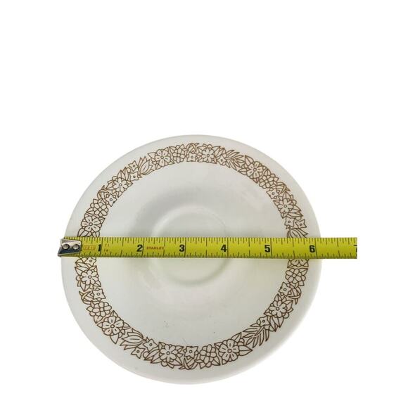 Set of 8 Corelle Woodland Brown Coffee Cups Saucers Open Handled Vintage Corning - Picture 8 of 11